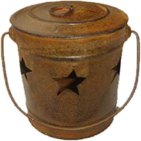 Craft Outlet Rustic Star Candle Bucket, 4 By 4 By 6-Inch