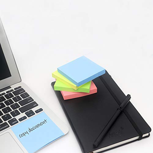 Sticky Notes 3x3, Self-Stick Notes, 36 Pads, 100 Sheets/Pad, Strong Sticking Stickies, Assorted Colors Post Notes for Study, Works, Daily Life (36)