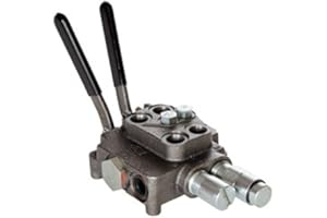 CROSS Manufacturing 160698 SA Series Cast Iron Double Spool Monoblock Hydraulic Directional Control Valve, 4 Position, 7/8"-14 x 7/8"-14 x 3/4"-16 SAE Female, 3000 psi, Grey