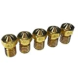 CycleMore 5PCS M6 3D 0.4mm Extruder Brass Nozzle Print Head for 1.75mm J-head/E3D ABS PLA 3D Printer