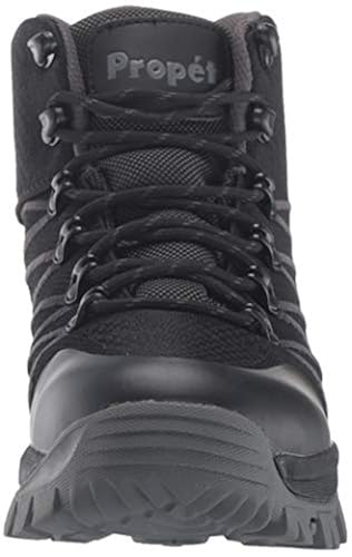 Propet mens Traverse Hiking Boot, Black/Dark Grey, 14 XX-Wide US