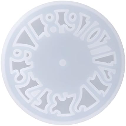 DIY Silicone Clock Mold Resin Jewelry Pendant Fondant Cake Decoration Mould Clock Watch Baking Mold Craft Soap Form - Clear, Arabic Numerals