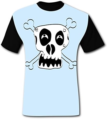 VINCRAL DIY Skull Stylish Sports Fitness Men's Round Neck Short Sleeve T-Shirt 3XL