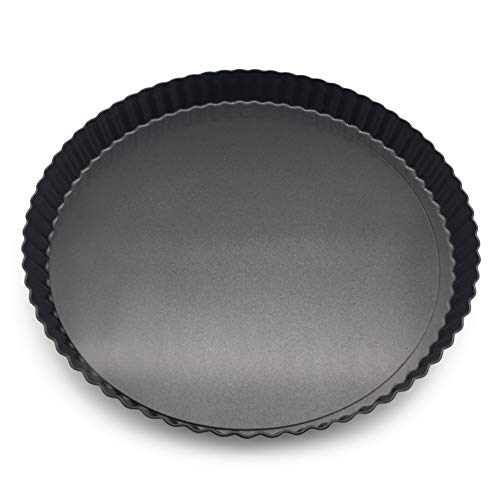 Non-Stick Tart Pan with removable bottom, 11 Inch Large Bottomless Quiche Pan, Shallow Tart Pie Pan.