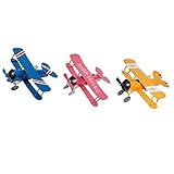 Bemodst® 3pc/Lot Vintage Metal Planes Model Iron Retro Aircraft Glider Biplane Pendant Model Airplane kids Toy Home Christmas Decoration
