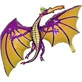 Toyland® 90cm (36") Purple Dragon Shaped Foil Balloon - Air or Helium - Children's Party Decoration