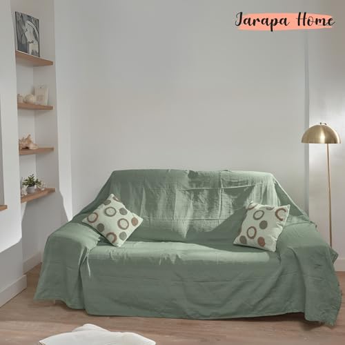 Jarapa Home Made with love Summer Bedspread and Bedspread Multipurpose for Sofas, White Bedspreads, Multi-purpose Blankets, Sofa Cover, Durable and Quality Fabric, Made in Spain