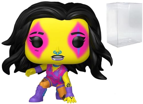 POP Funko WWE: Rhea Ripley - Wrestlemania 40 Blacklight Limited Edition Chase Exclusive Vinyl Figure (Bundled with Compatible Box Protector Case), Multicolored, 3.75 inches at Amazon