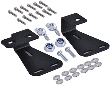 OHMU Hi-Lift Jack Hood Mounting Brackets for 1944-1986 Jeep Wrangler CJ/ 1987-1995 Jeep Wrangler YJ/ 1996-2007 Jeep Wrangler TJ