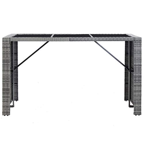 vidaXL Gartenbar Set 7-TLG. mit Auflagen Theke Bar Tresen Gartentheke Bartisch Stehtisch Barhocker Barstuhl Gartenmöbel… – Bild 5