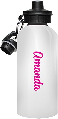 MugMax D3 Aluminum Water Bottle Personlised Habiba White 600ml / 20 oz