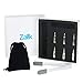 Zalik Whiskey Stones Bullet Shaped Chilling Stones - Stainless Steel Beverage Cooling Rocks Ice Cubes Set Of 6 With Tongs And Velvet Bag - For Whiskey, Vodka, Liqueurs, White Wine And More