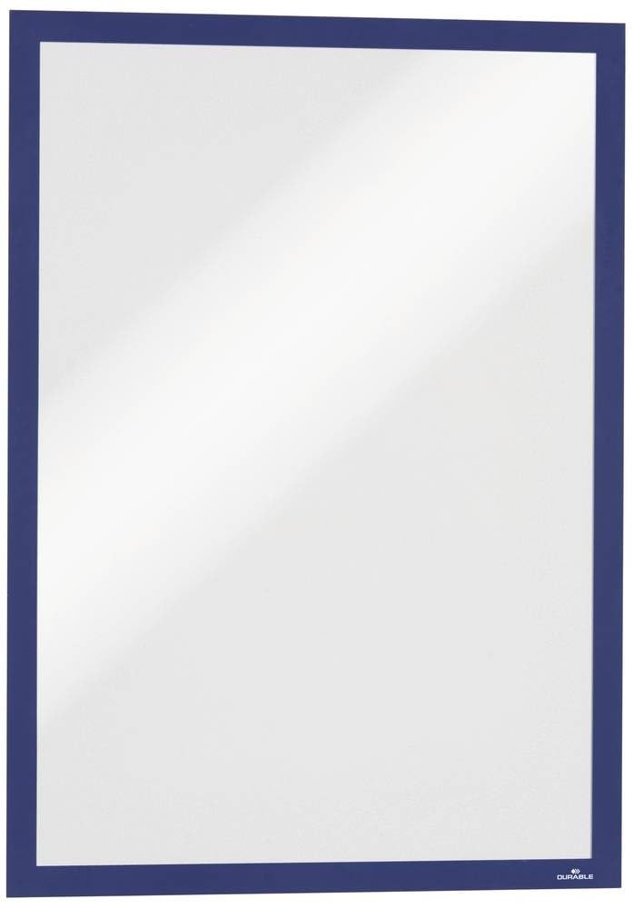 Durable DURAFRAME A3 Magnetic Display Frames for Metal Surfaces - Anti-Glare Sign and Poster Holders - 5 Pack - Dark Blue - Perfect for Fridges and Whiteboards