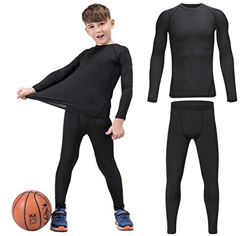 HOPLYNN Youth Boys Compression Pants Leggings Baselayer Tights Leggings Sports Youth for Kids