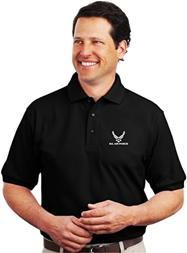 Spiffy Custom Gifts Mens U.S. Air Force Embroidered Polo Shirt