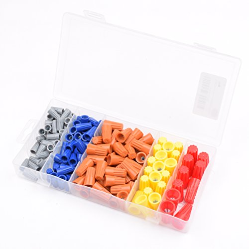 Seah Hardware 158 Pieces Electrical Wire Connectors Screw Terminals,with Spring Insert Twist Nuts Caps Connection Assortment Set - Thumbnail 2