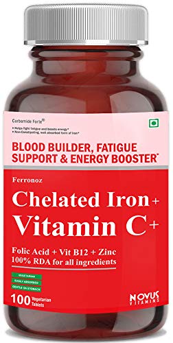 Carbamide Forte Chelated Iron with Vitamin C, B12, Folic Acid & Zn Supplement 