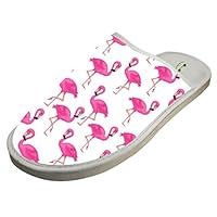 4B854DF6B Cotton Pink Flamingos Pattern House Slippers Baboosh Chinela Slipper