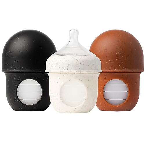 Boon Nursh Bottles - Slow Flow - Silicone Baby Bottles Help Ease Colic Symptoms…
