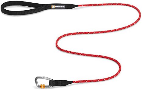RUFFWEAR - Knot-a-Leash Reflective Dog Leash with Carabiner, Red Currant, Small