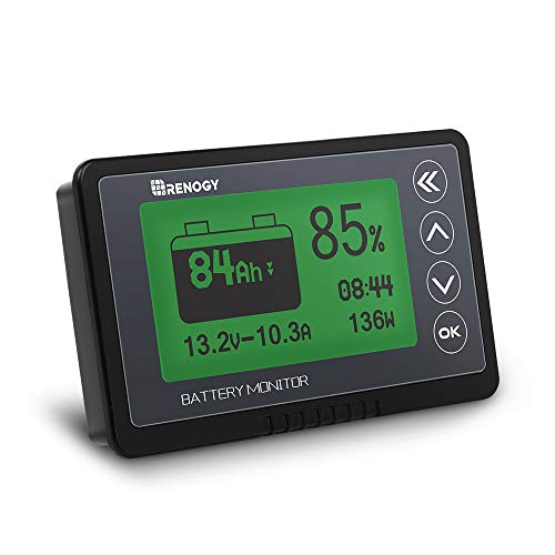 Renogy RBM500-G1 500A Battery Monitor, High and Low Voltage Programmable Alarm, Voltage Range 10V-120V and up to 500A, Compatible with 12V Lithium Sealed, Gel, Flooded Batteries
