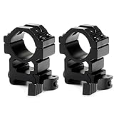 Mizugiwa 1 Inch Quick Release Scope Rings / Quick Release Scope Mount Rings - 2 Pcs