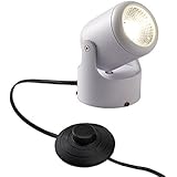 Kiven LED Accent Uplight w/Foot Switchï¼Œ Handheld Sized Portable Spot Light, White