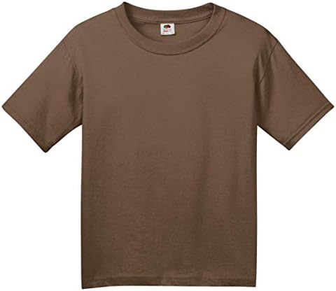 Fruit of the Loom Youth Heavy Cotton HD 100% Cotton T-Shirt Chocolate Small