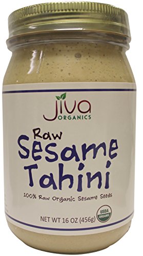 Jiva Organics Raw, Sesame Tahini, 16 Fluid Ounce (Pack of 3)