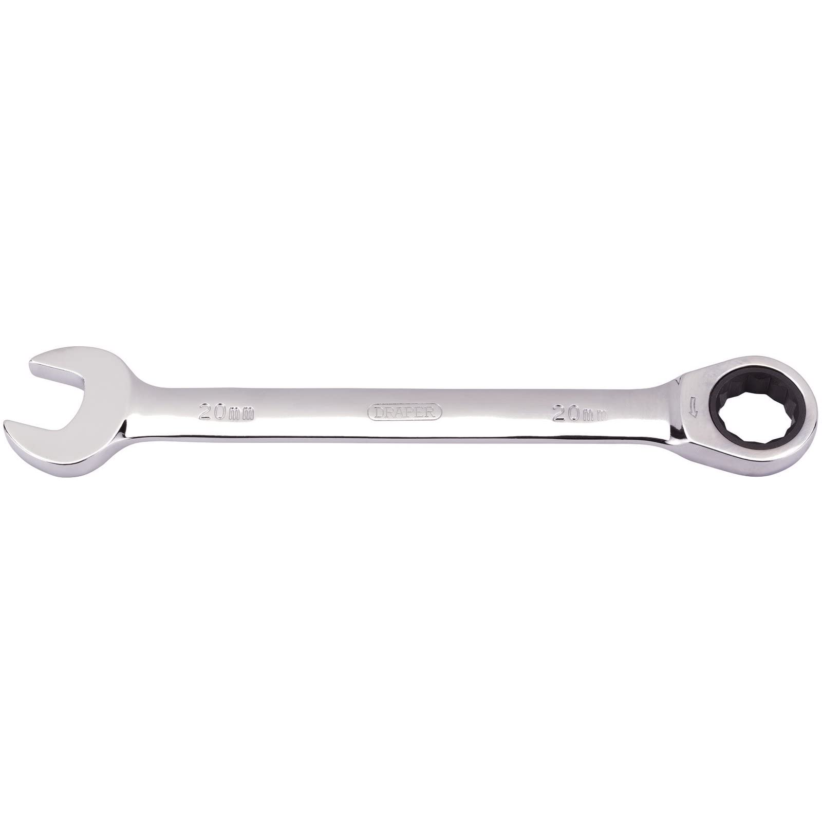 Draper 31019 Hi-Torq Metric Ratcheting Combination Spanner, 20mm