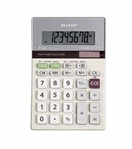 Sharp HO EL-330TB 8 Digit Solar and Battery Powered LCD Calculator