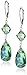 Amazon Essentials Sterling Silver Peridot Color Pear and Bicone by Swarovski Drop Earrings, (previously Amazon Collection)
