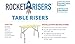 Rocket Risers Folding Table Risers - Make Your Folding Table a Counter Height Table - Set of 4 Table Leg Risers