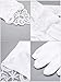 Sumind Girls Satin Gloves Kids Size Formal Gloves Bow Knot Pearl Glove for Wedding Pageant Parties (Style 2, M Size)