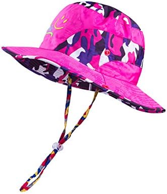 Kids Bucket Sun Hat UPF 50+ Wide Brim UV Protection Caps，Adjustable Lightweight， Suitable for Boys and Girls