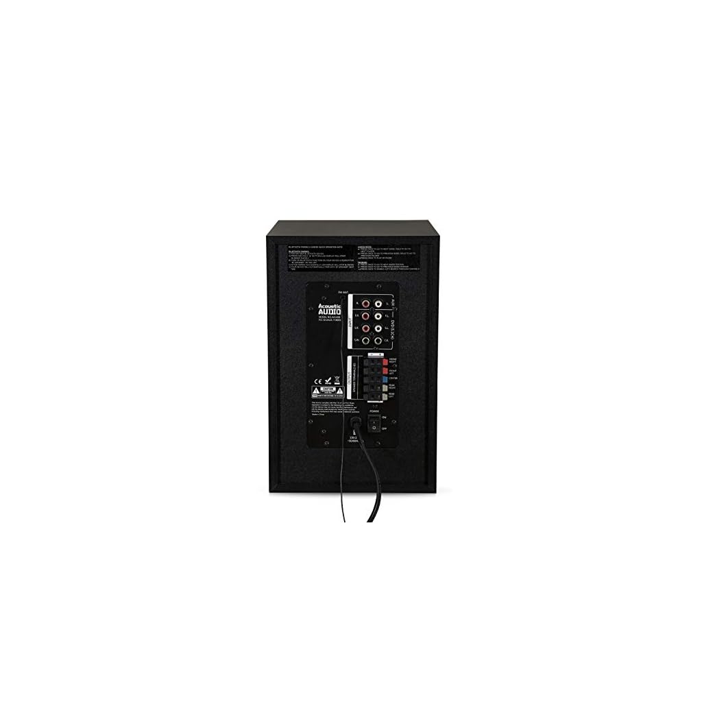 Acoustic Audio by Goldwood Bluetooth 5.1 Surround Sound System with LED Light Display, FM Tuner