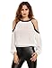 Verdusa Women's Sexy Cold Shoulder Long Sleeve Casual Blouse Tops