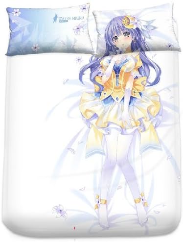 Amazon 描き下ろし添い寝シーツデート ア ライブ 誘宵 美九 イラスト シングル ベッド フィットタイプシーツ ピローケースセット アニメ キャラグッズ 0x100cm アニメ 萌えグッズ 通販