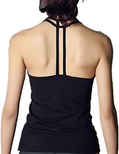 Youbixi Women's Built in Bra Tank Tops Racerback sport Camisole Yoga Gym T-Shirt