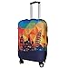 Explore Land Travel Luggage Cover Suitcase Protector Fits 27-30 Inch Case (Modern City, L)