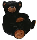 Stephan Baby Plush Nursery Decor Chair, Black Bear, 26