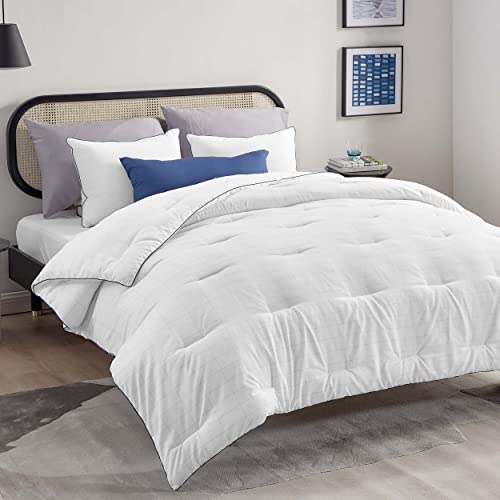 Bedsure Twin Comforter Duvet Insert White All Season 280 GSM