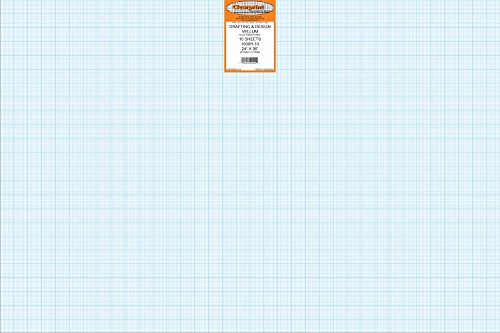 Clearprint 1000H Design Vellum Sheets with Printed Fade-Out 10x10 Grid, 100% Cotton, 24 x 36 Inches, 10 Sheets Per Pack, Translucent White (10203228)