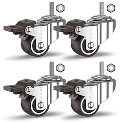 GBL Heavy Duty Swivel Casters with 4 Brakes + Bolts