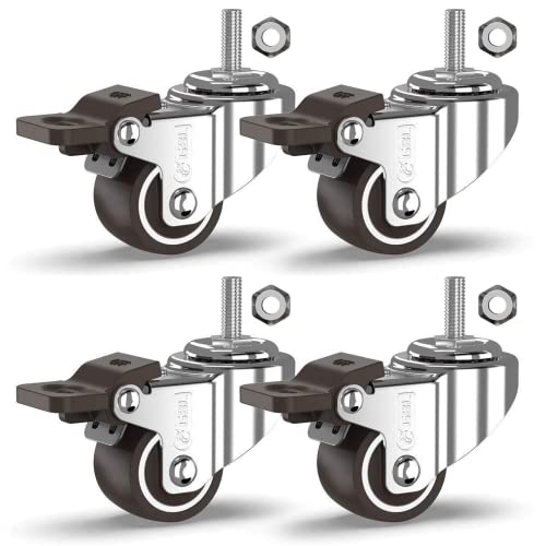 GBL Heavy Duty Swivel Casters with 4 Brakes + Bolts