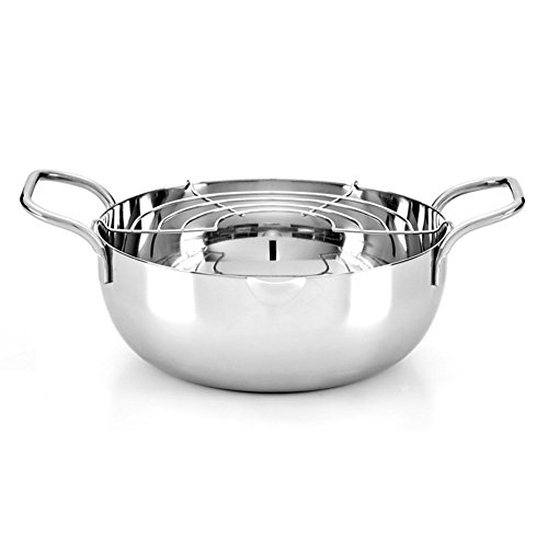 Click Here to See More Images OSLO Cook Frying Pot Deep Fryer, Small Tempura Frying Pot, Stainless Steel 304