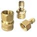 PLG Solid Brass High Pressure Washer Hose Adapter, M22 3/8" Coupler,Male & Female