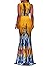 YouSun Women's Summer Casual Floral Print Sexy V-Neck Sleeveless Long Stretch Bodycon Party Maxi Dress Yellow