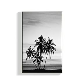 for Living Room Bedroom Black and White Plants Framed for