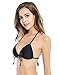 RELLECIGA Push up BlackTriangle Bikini Top Large Black